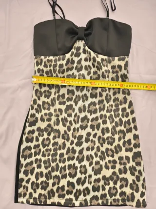 Mini vestito elegante fantasia leopardata