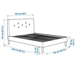 Cama IKEA IDANÄS 140x200