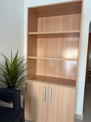 Librería de madera para despacho
