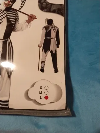 Disfraz Bufón Negro Adulto Talla L