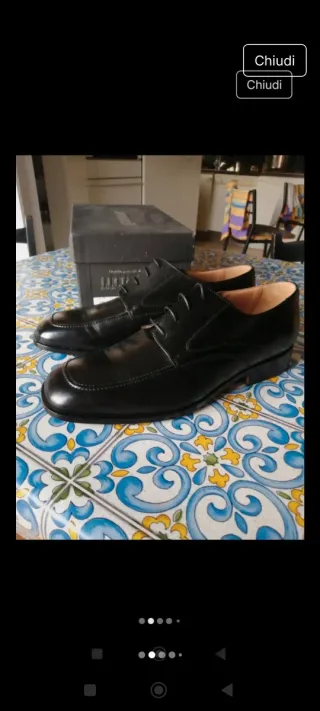 Scarpe eleganti uomo in pelle nera, fondo in cuoio