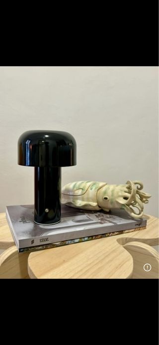 Lámpara seta negra diseño moderno