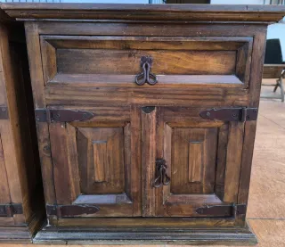 Mesitas de noche estilo mexicano madera