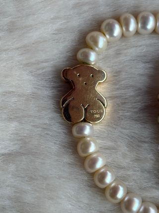 Pulsera Tous Oso Perlas Oro