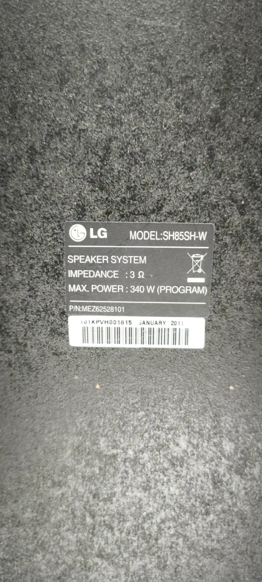 Altavoces Home Cinema LG Negros