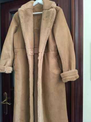 Abrigo  REVERSIBLE/PESTANA mujer marrón
