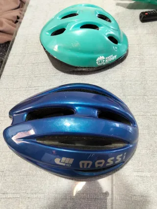 Casco Bicicleta Azul y Verde