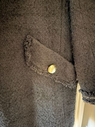 Chaqueta Zara Tweed Negra