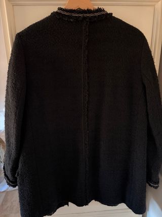 Chaqueta Zara Tweed Negra