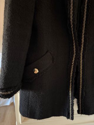 Chaqueta Zara Tweed Negra