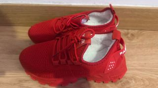 Zapatillas rojas con peluche