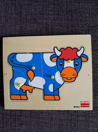 Puzzle de madera vaca Akros