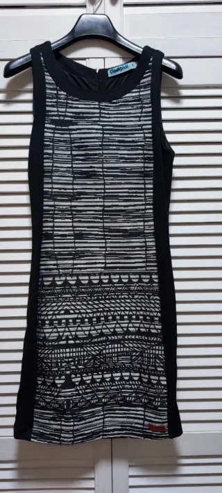 Vestido Desigual Negro y Blanco