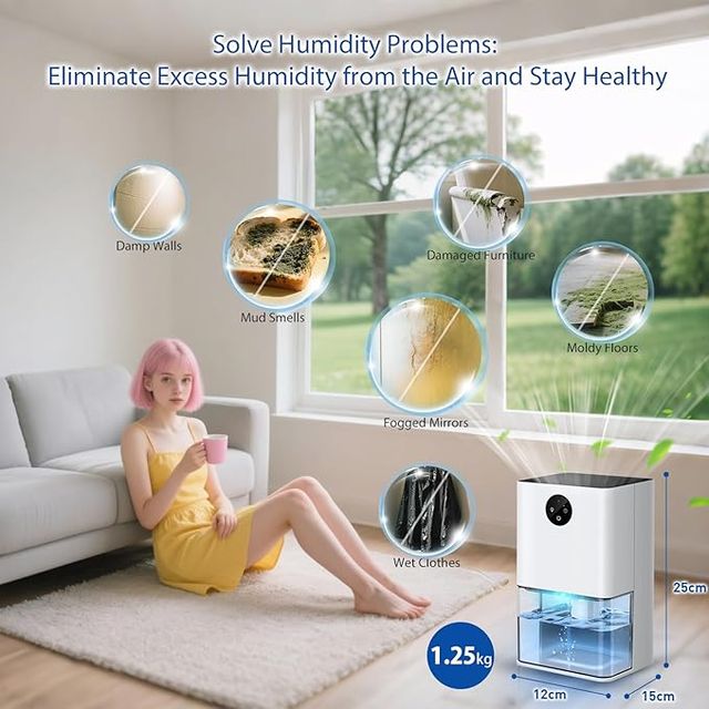 Deshumidificador Blanco y Azul