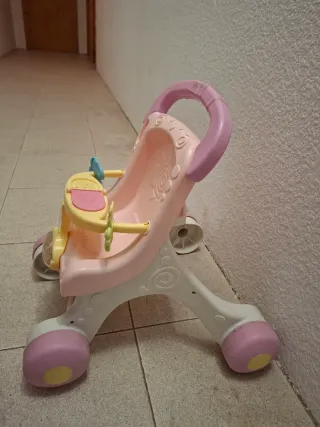 Andador para bebé rosa