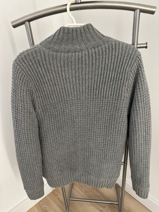 Chaqueta de punto gris o pull&bear