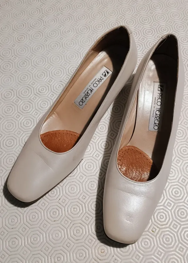 Zapatos Paco Herrero Beige/Oro Talla 38