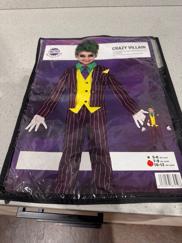 Disfraz Joker niño Talla 5-12