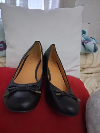 Manoletinas negras tacón grueso