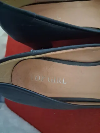 Manoletinas negras tacón grueso