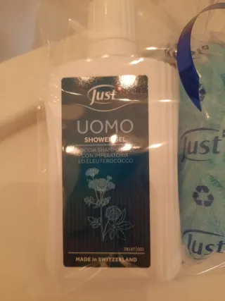 Set doccia gel uomo Just con spugna