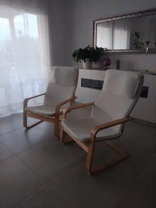 2 Hamacas de tela y madera