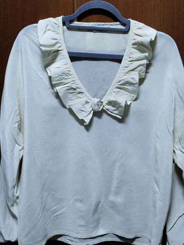 Camicia Seta Vintage Beige Tg Unica