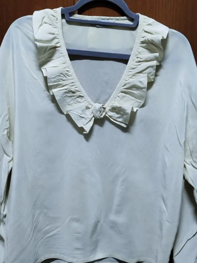 Camicia Seta Vintage Beige Tg Unica