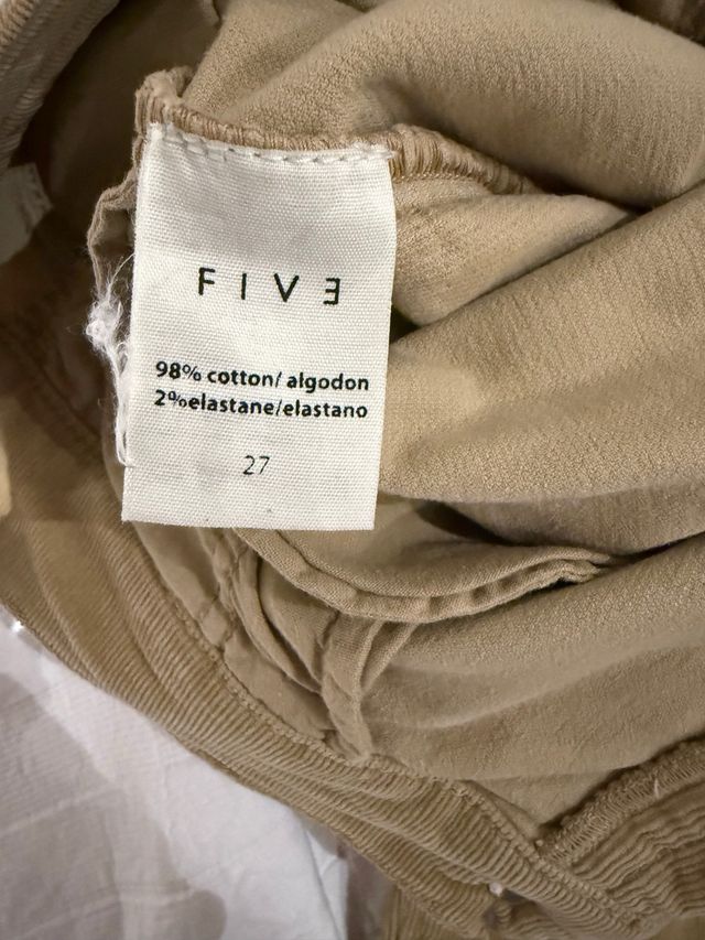 Pantalón pana fina Five mujer talla 27