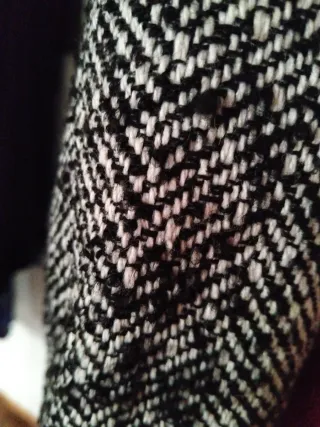 Abrigo ALBERTO MODA Negro y Blanco