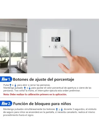 Interruptor Persiana Wifi Pantalla Táctil