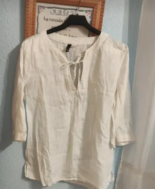 Camisa blanca manga 3/4