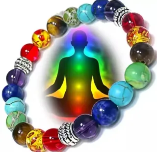 Pulsera Chakras Multicolor Piedras Naturales