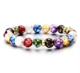 Pulsera Chakras Multicolor Piedras Naturales