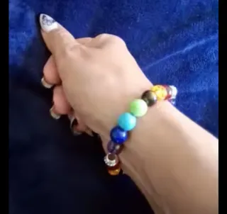 Pulsera Chakras Multicolor Piedras Naturales