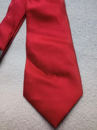 Corbata Roja Vintage Texturizada