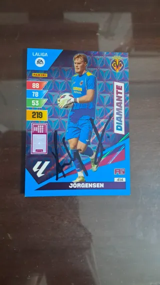 Cromo Filip Jörgensen Firmado Panini LaLiga