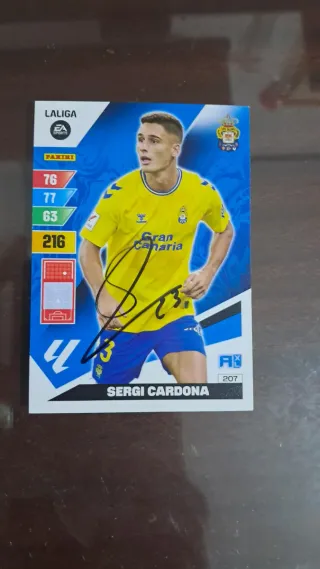 Cromo Sergi Cardona firmado LALIGA EA SPORTS