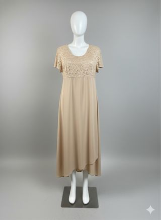 Vestido de Fiesta de Seda y encaje Rojo