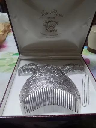 Peinetas Fallera Plata Jose Roses