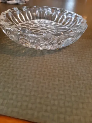 Cenicero Cristal Tallado Años 60
