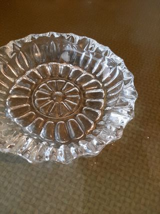 Cenicero Cristal Tallado Años 60
