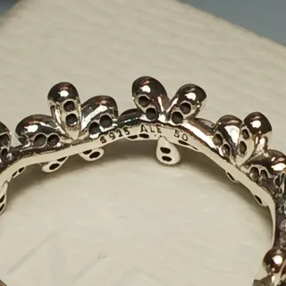 Anillo Pandora Flores Plata 925 y circonitas T52