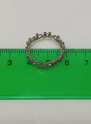 Anillo Pandora Flores Plata 925 y circonitas T52