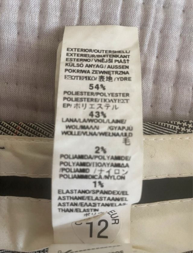 Pantalón lana pata de gallo