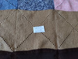 Manta patchwork lana hecha a mano 195x200
