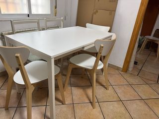 Mesa Comedor Extensible Blanca