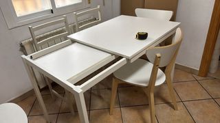 Mesa Comedor Extensible Blanca