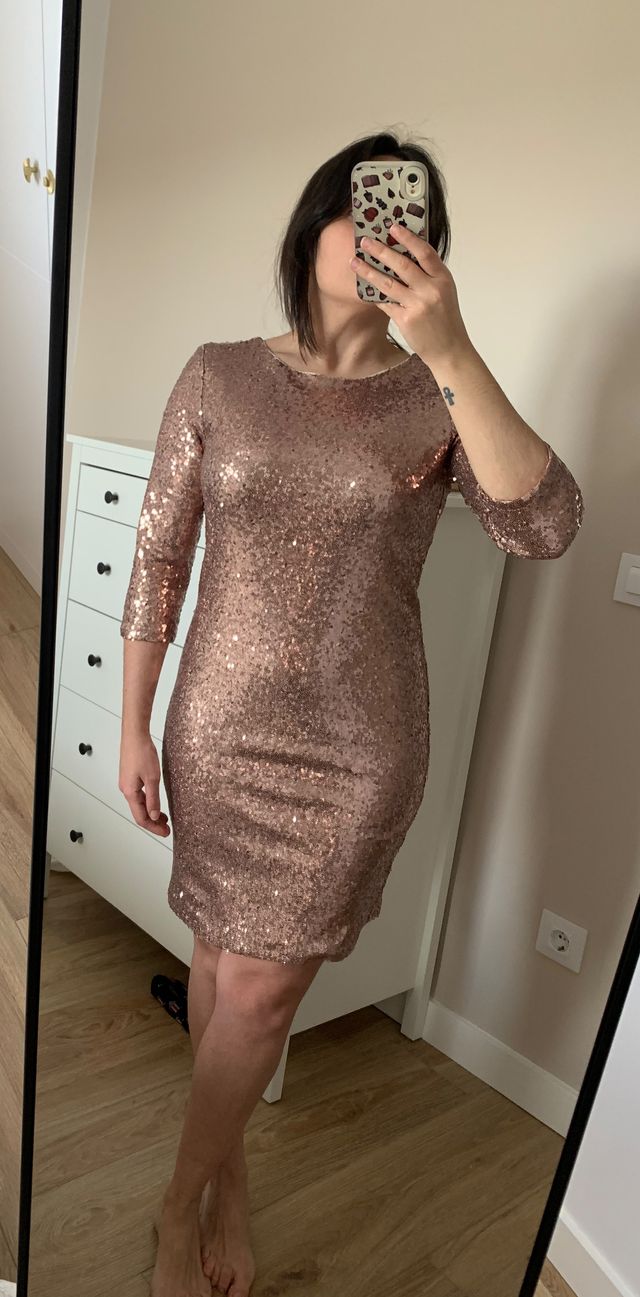 Vestido fiesta lentejuelas KIABI Talla S