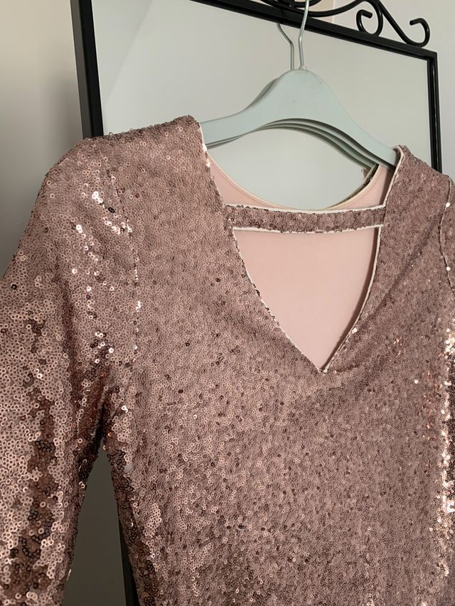 Vestido fiesta lentejuelas KIABI Talla S